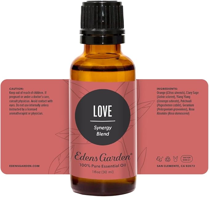Edens Garden Love Essential Oil Blend- 100% Pure Premium Grade, Undiluted, Natural, Therapeutic, Aromatherapy, The Best for Skin, Candle, Laundry 30 ml (1 fl oz)