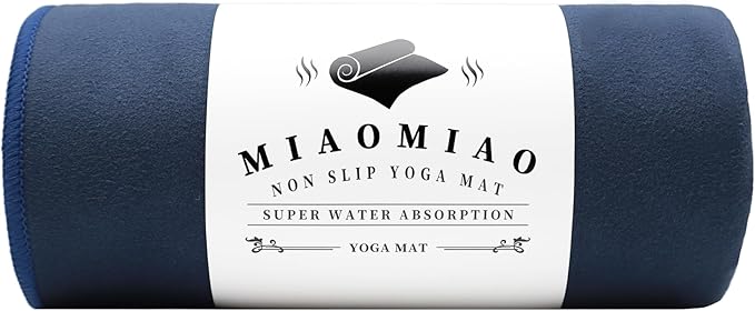 MIAOMIAO Non-Slip Hot Yoga Towel Set, Super Absorbent Microfiber in, 24.5" x 72" - Anti-Slip, Injury Free Design for Pilates, Yoga Mats, Exercise, and Fitness Gear