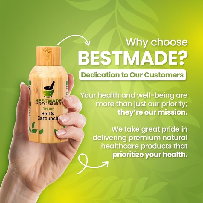 Bestmade Natural Products Boil & Carbuncle BM182 - Maximum Strength Natural Remedy That Helps Remove Boils, 30mL Drops