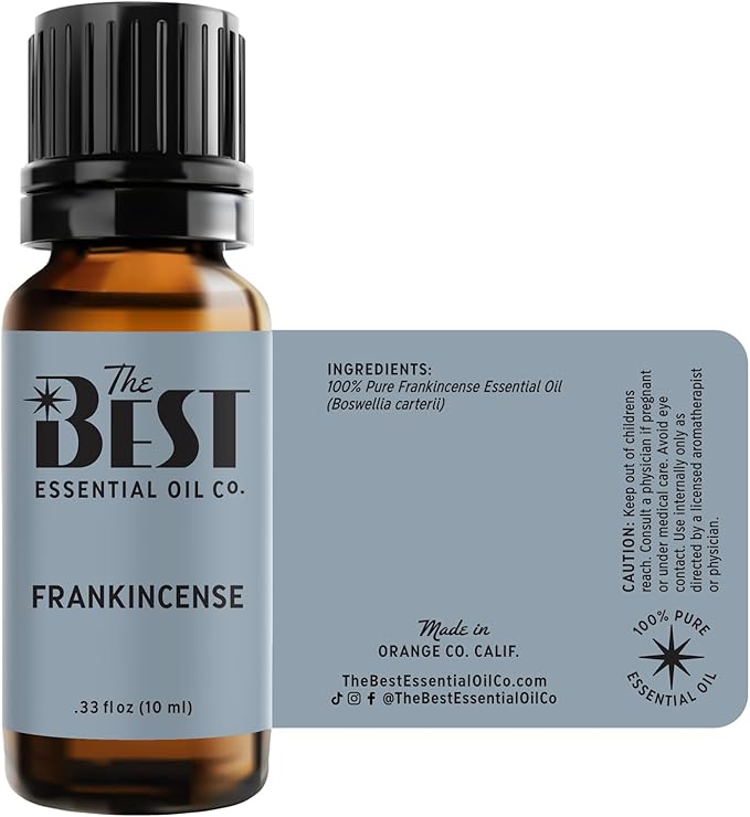 The Best Frankincense Essential Oil Premium Grade- 100% Pure & Natural for Aromatherapy, Diffuser, Spa, Massage, Air Freshener- 10 ml (.33 fl oz)