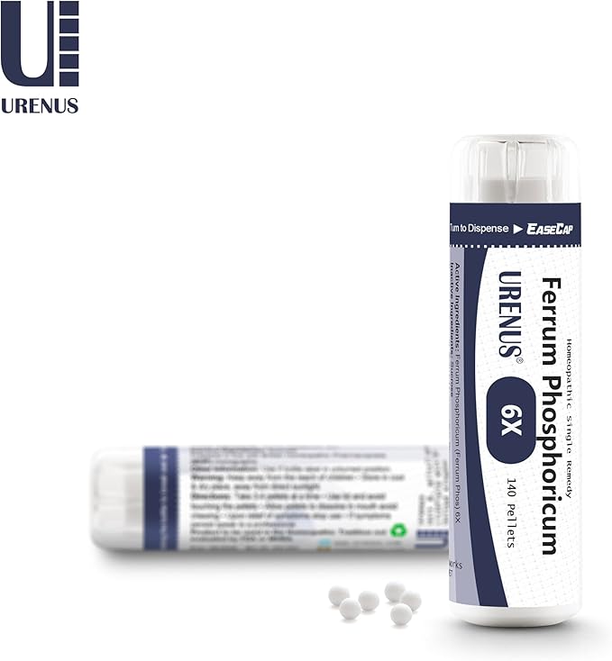Cell Salt No. 4 Ferrum Phosphoricum (Ferrum Phos) 6X Homeopathic Remedy 140 Pellets - EaseCap