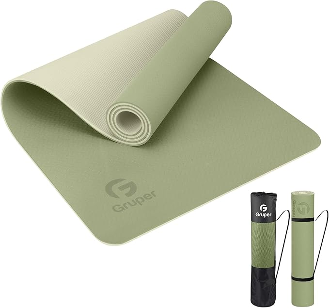 Yoga Mat Non Slip, Eco Friendly Fitness Exercise Mat with Carrying Strap,Pro Yoga Mats for Women,Workout Mats for Home, Pilates and Floor Exercises