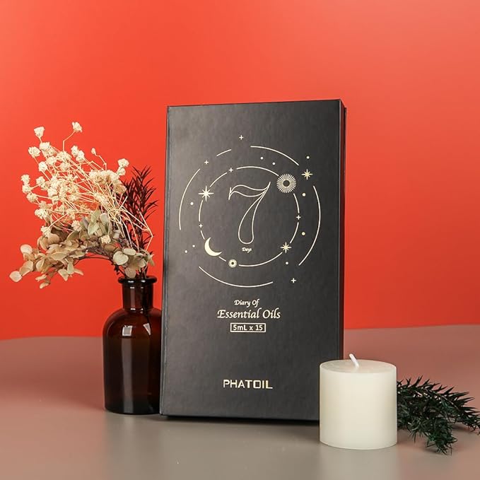 PHATOIL 15PCS Essential Oils Gift Set - Premium Quality 100% Natural Pure Essential Oils for Aromatherapy Diffuser Yoga Home Office Soap Candle Making- 5ml/Bottle