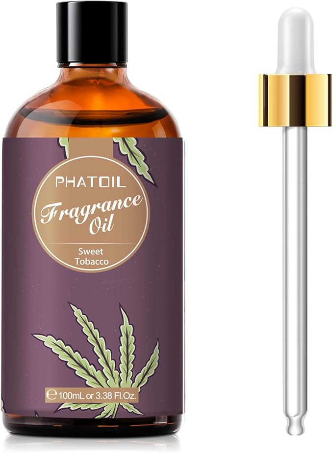 PHATOIL 3.38FL.OZ Sweet Tobacco Fragrance Oils for Aromatherapy, Essential Oils for Diffusers for Home, Perfect for Diffuser, DIY Candle and Soap Making, DIY Scented Products - 100ml