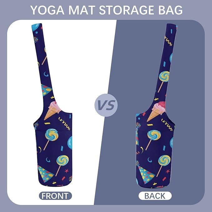 Meaudiwes Large Yoga Mat Bag with Long Strap for Women Yoga Accessories Sports Storage Bags Exercise Mats Tote Sling Carrier Bag