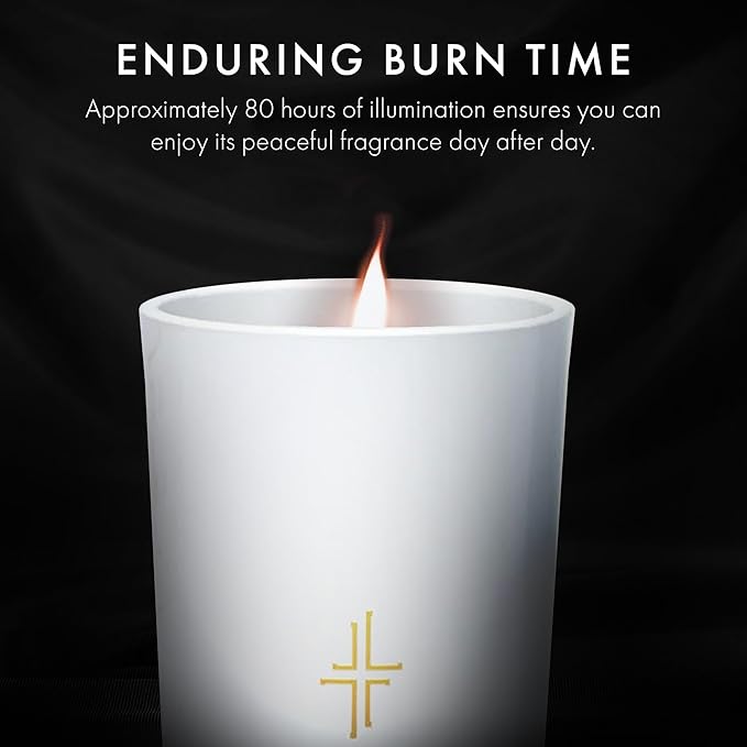 SAINT X Ali Landry Sacrament Scented Candle - Jasmine & Vanilla Soy Coconut Aromatherapy Candle - Long-Lasting 80-Hour Burn Time - Decorative, Relaxing, Fragrant Home Decor & Gift