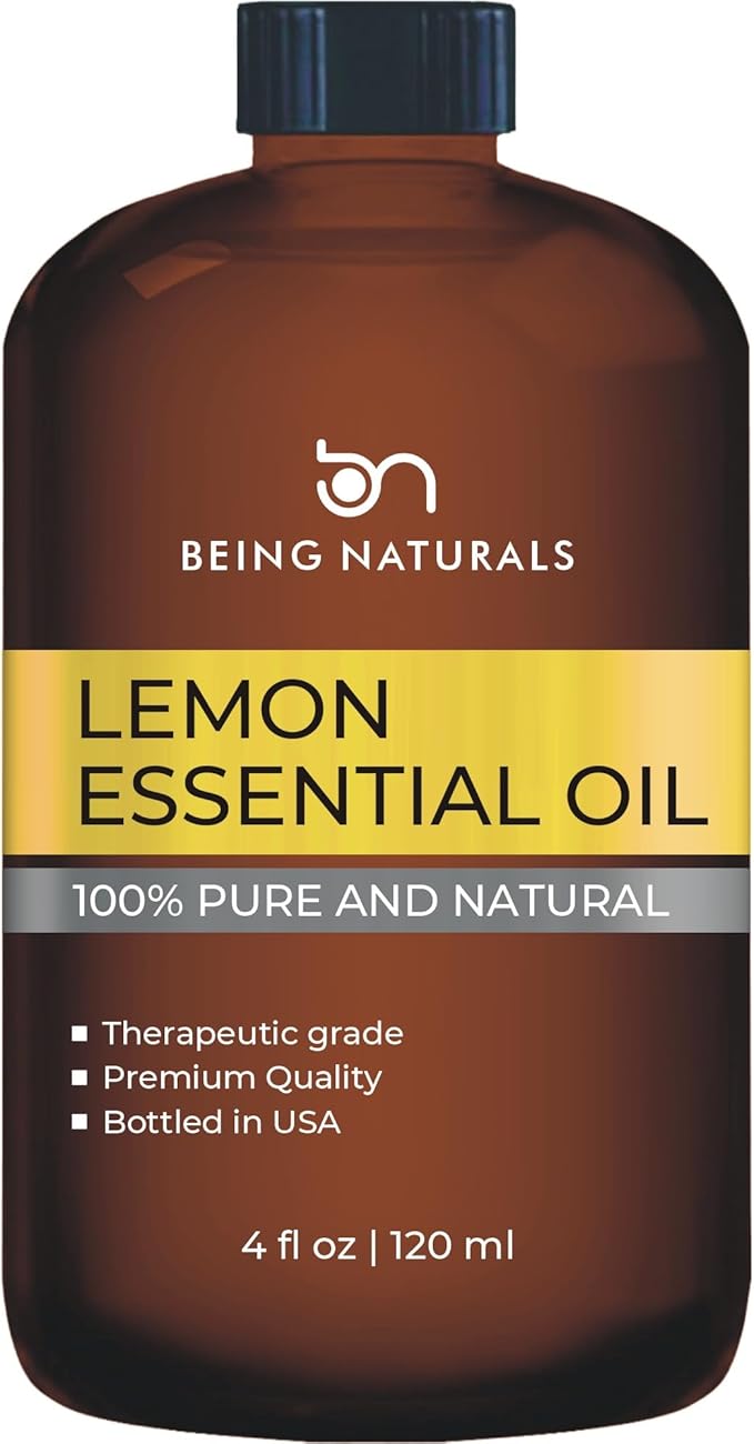 Lemon Essential Oil - Huge 4 FL OZ - 100% Pure & Natural – Premium Natural Oil with Glass Dropper (Lemon Oil)