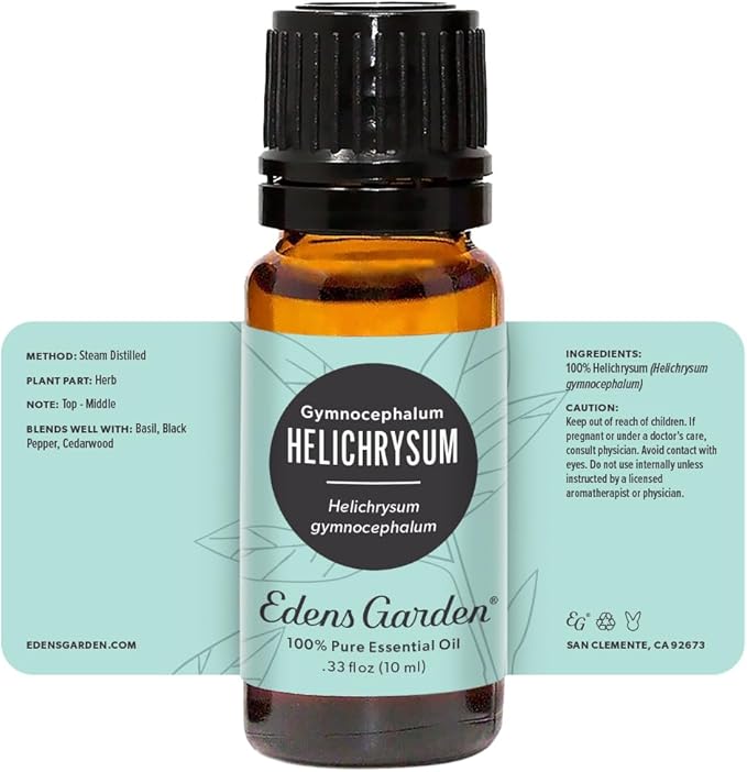 Edens Garden Helichrysum- Gymnocephalum Essential Oil- 100% Pure Premium Grade, Undiluted, Natural, Therapeutic, Aromatherapy, The Best for Diffuser, Skin, Hair, Humidifiers 10 ml (.33 fl oz)
