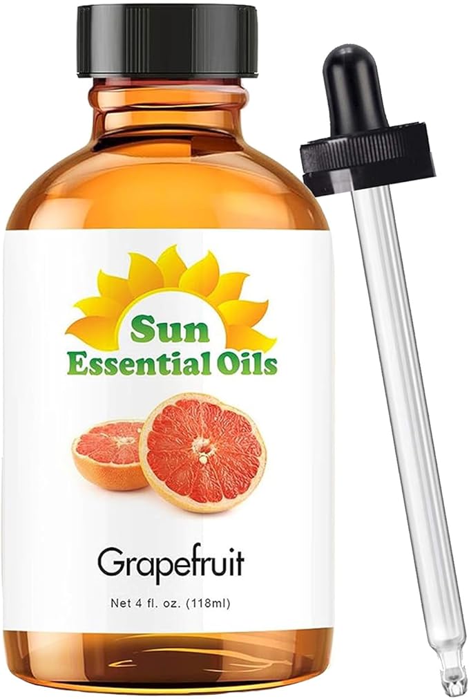 Sun Essential Oils Grapefruit Essential Oil 4 fl oz for Candle Making, Aromatherapy & Diffuser