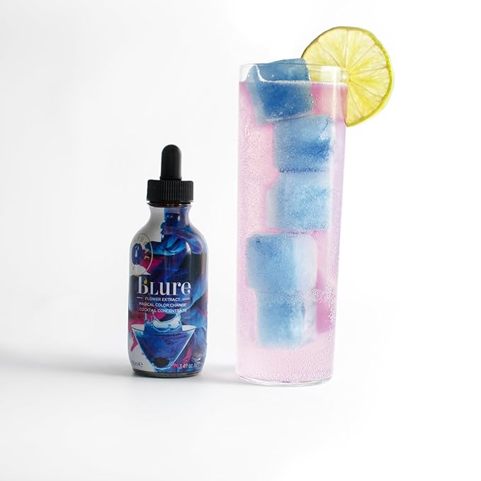 Wild Hibiscus B’Lure Butterfly Pea Flower Extract | 3.4 fl oz (100 ml) | Natural Blue Botanical Extract | Magical Color-Changing Cocktail & Culinary Concentrate