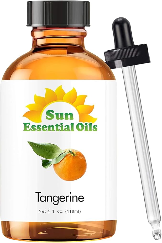 Sun Essential Oils Tangerine Essential Oil 4oz - Pure Tangerine Aromatherapy Oil