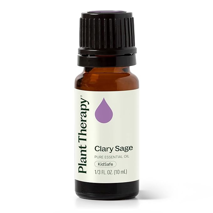 Plant Therapy Clary Sage Essential Oil 100% Pure, Undiluted, Natural Aromatherapy, Therapeutic Grade 10 mL (1/3 oz)