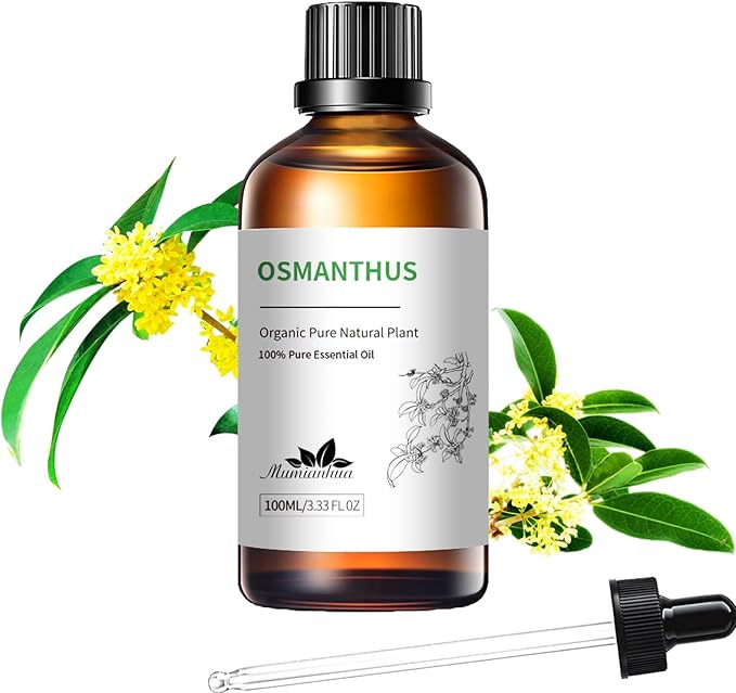Osmanthus Essential Oil, Pure Osmanthus Oil Mumianhua Natural Floral Oil for Bedroom & Garden Protection, Aromatherapy for Evening Luxury, Outdoor Elegance, Skin Care & Home Diffuser 3.38 Fl Oz