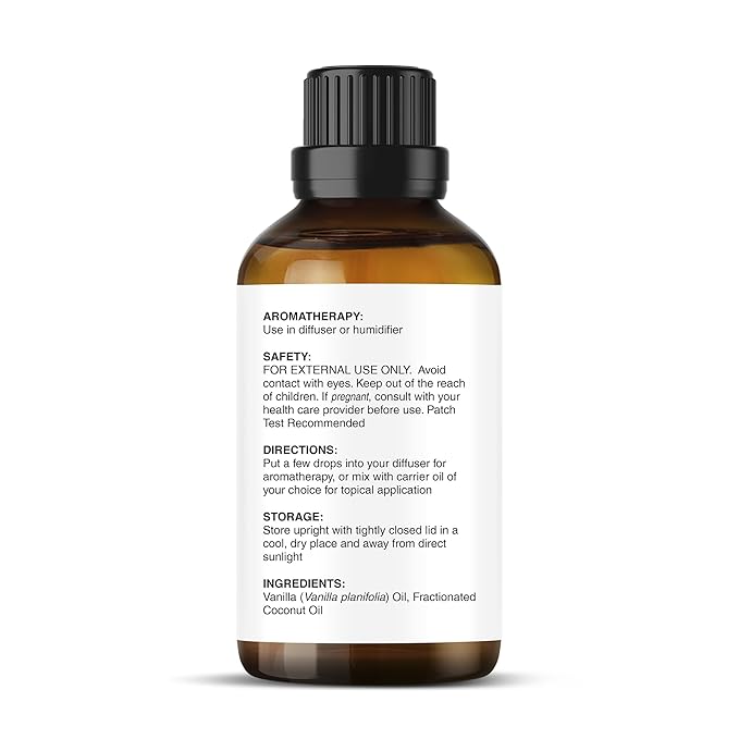 Majestic Pure Essential Oil with Glass Dropper - 100% Pure and Natural - Essential Oils for Diffuser, Aromatherapy, Soap and Candle Making, Vanilla Essential Oil, Vanilla Oil, 0.3 Fl Oz
