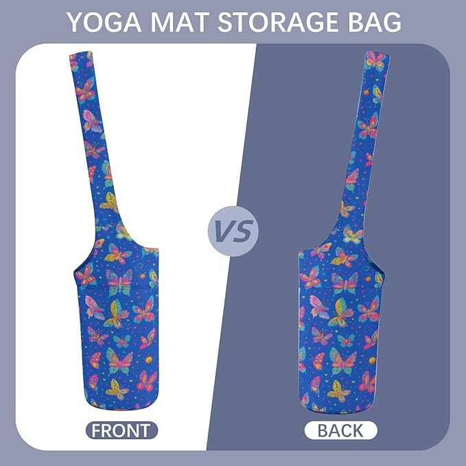 KKdskkds Vintage RoseYoga Mat Bag Large Opening Long Tote Yoga Mat with Pocket Fit Most Size Mats