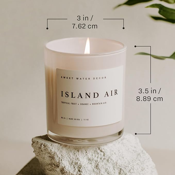 Sweet Water Decor Flower Shop Candle - Jasmine with Pink Peppercorn Scent -100% Cotton Wick Soy Blend Wax Candles with 50 Hour Burn Time - Poured in The USA - 11oz White Jar