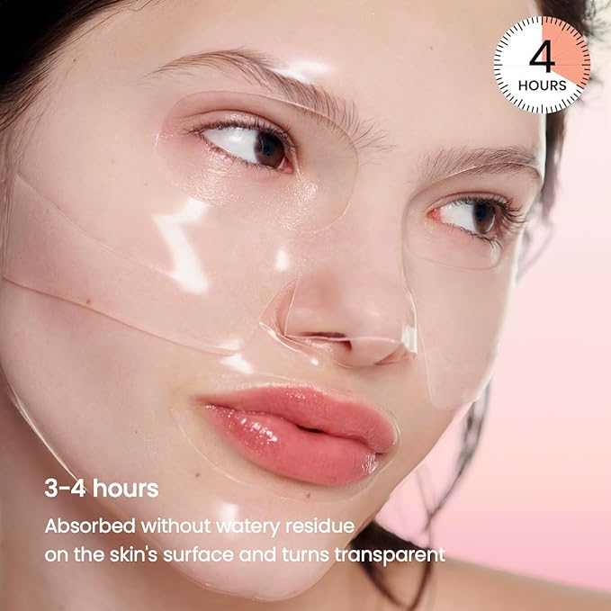 BIODANCE Bio-Collagen Real Deep Mask, Hydrating Overnight Hydrogel Mask, Pore Minimizing, Elasticity, Plumping Improvement, Korean Skin Care, Valentines Day Gifts for Her | 1.19oz(34g) x 4ea