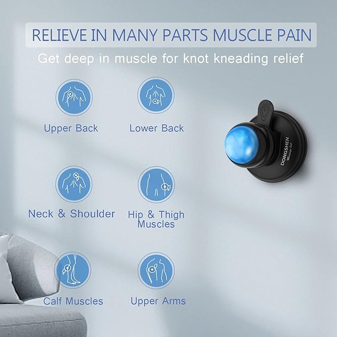 Massage Ball Deep Tissue 2 in 1 Mountable Muscle Massage Roller for Pain Relief, Trigger Point ，Relieve Fascia Muscle Knot and Joint Pain Relax Full Body