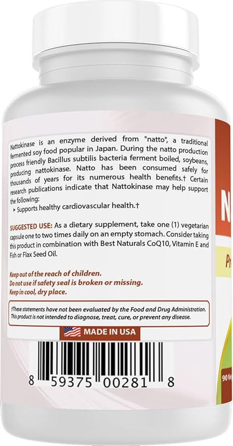Best Naturals Nattokinase, 2000 FU, 100 Mg, 90 Vegetarian Capsules