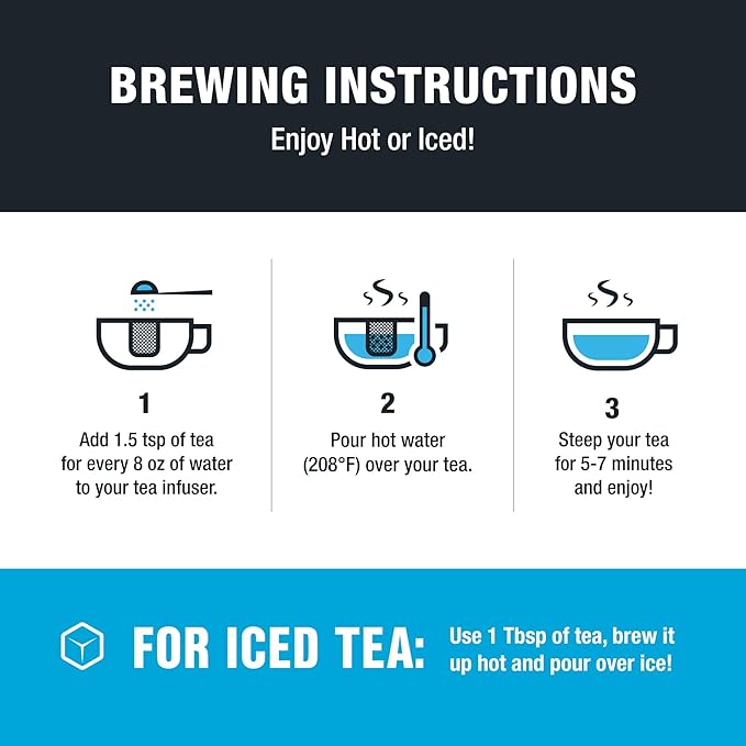 Tiesta Tea Blueberry Wild Child, Loose Leaf, Blueberry Hibiscus Herbal Tea, Premium Non-Caffeinated Blend, Make Hot or Iced, Brews Up to 50 Cups, 5.5 Ounce Refillable Tin