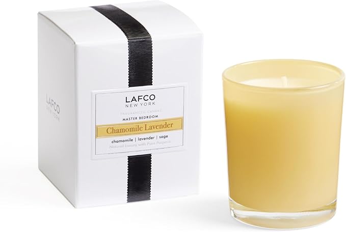 LAFCO New York Votive Candle, Chamomile Lavender - 1.9 oz - 20-Hour Burn Time - Reusable Glass Vessel - Made in The USA