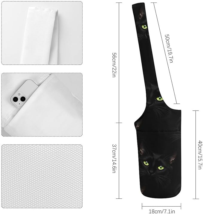 Aiyoolee Yoga Mat Bag Large Tote Carrier Holder with Water Bottle Pocket Yoga Bags