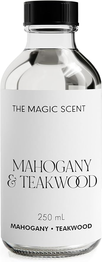 The Magic Scent Mahogany & Teakwood Diffuser Oil - Hotel & Home Luxury Scents Inspired by Abercrombie & Fitch - Diffuser Oil Scents for Home Designed for Use in All Diffusers - 8.5 fl oz, 250 mL
