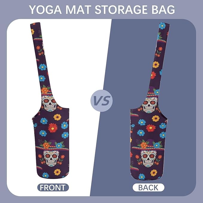Meaudiwes Large Size Yoga Mat Bag with Long Strap, Yoga Mats Carrier Storage Bag, Exercise Mat Holder Accessories