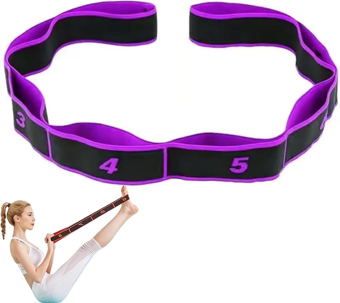 Fitness Resistance Band for Stretching and Yoga, Numbered Resistance Band, Elastic Stretching Strap for Yoga, Stretching, Pilates, Fitness, Durable Stretching Equipment