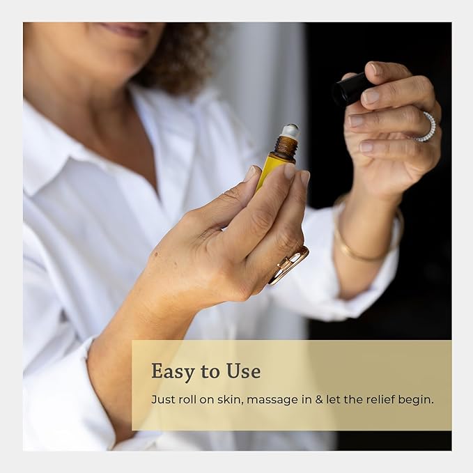 Silk Road Organic Frankincense Serrata Essential Oil Roll on for Deep Relief of Body Aches & Stiffness | USDA Certified Aromatherapy Roller (10 ml)