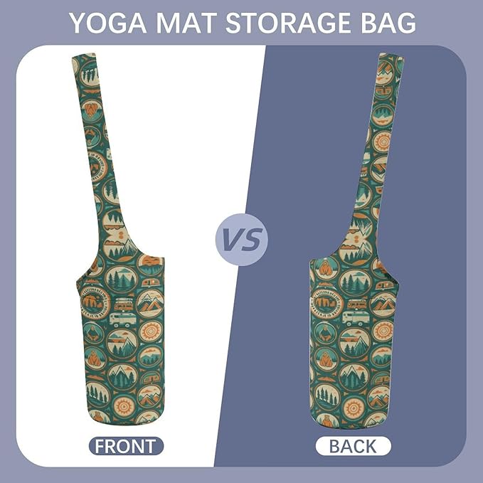 KKdskkds Vintage RoseYoga Mat Bag Large Opening Long Tote Yoga Mat with Pocket Fit Most Size Mats