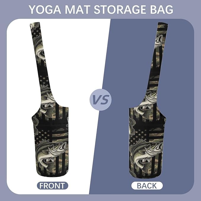 Aiyoolee Yoga Mat Carrier Portable Single Shoulder Strap Bag with Pocket for Gym Yoga Workout Travel
