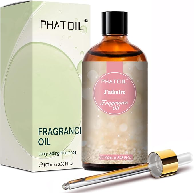 PHATOIL J'admire Fragrance Oils for Aromatherapy, 3.38FL.OZ Diffuser Oils for Home, Perfect for Aromatherapy, Humidifiers, Yoga, DIY Candle and Soap Making - 100ml