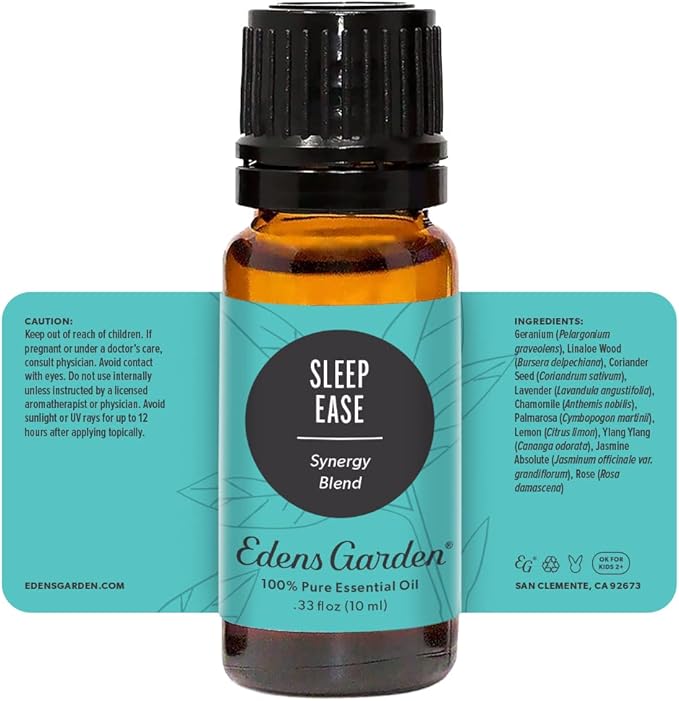 Edens Garden Sleep Ease Essential Oil Blend- 100% Pure Premium Grade, Undiluted, Natural, Therapeutic, Aromatherapy, The Best for Diffusing, Candle, Humidifiers, Kid Safe 10 ml (.33 fl oz)