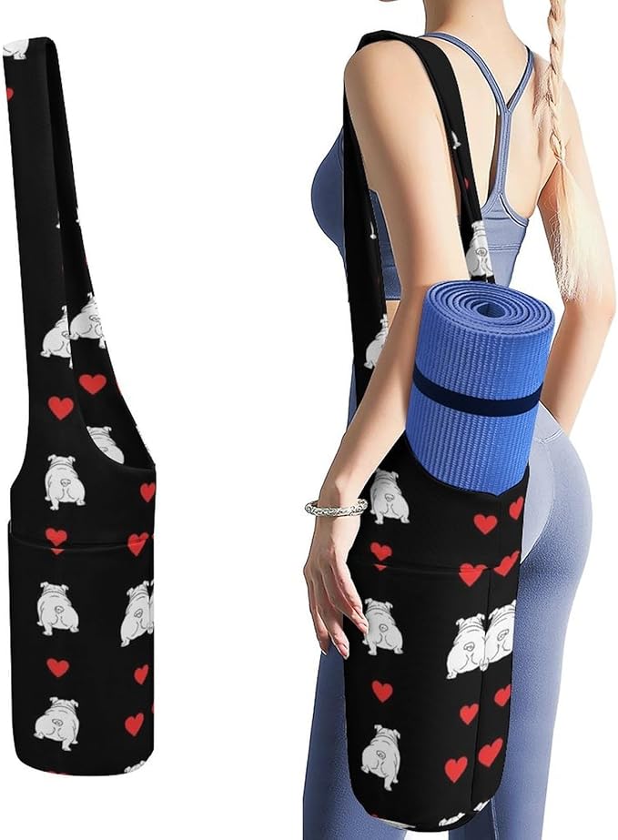 Aiyoolee Women's Portable Yoga Mat Bag Single Shoulder Carrier with Pocket for Gym Yoga Workout Travel