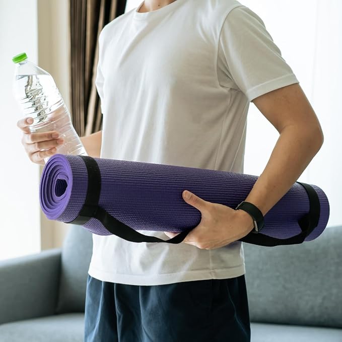 XYQMLY 4 Pcs Yoga Mat Strap,Adjustable Yoga Mat Multi-Purpose Straps Carrier Strap Yoga Sling for Yoga Mat Exercise,3 Color