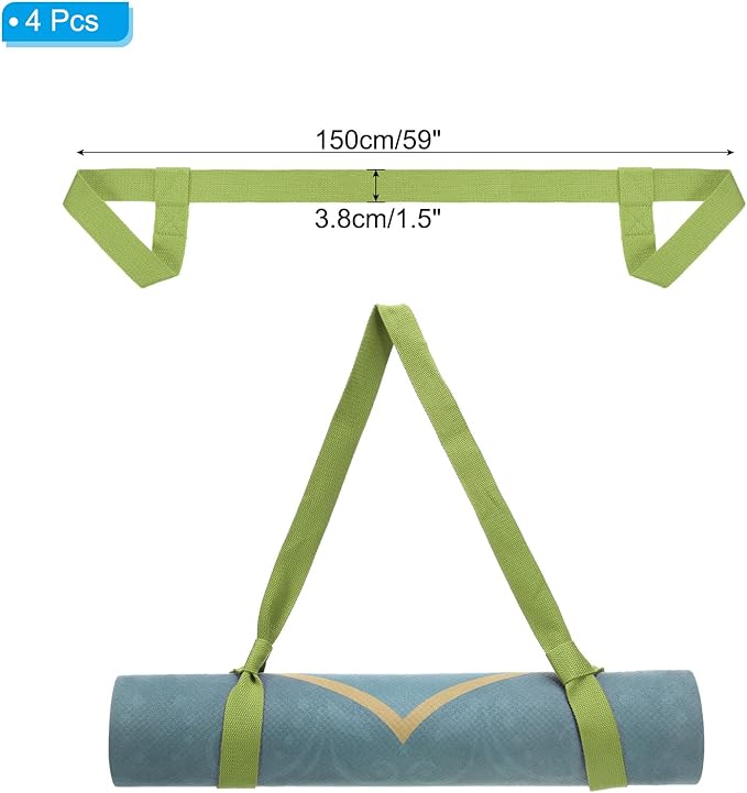 PATIKIL Yoga Mat Strap, Adjustable Yoga Mat Carrier Straps Sling Cotton Anti Slip Mat Holder Stretching Band