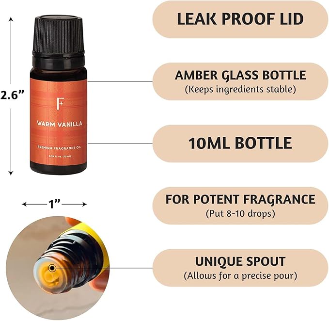 Folkulture Autumn Whisper Essential Oils Set | 6 Cozy Fragrance Oils for Diffusers | Pumpkin Spice & Warm Fall Scents | Aromatherapy Oils for Relaxation, Home & Self-Care