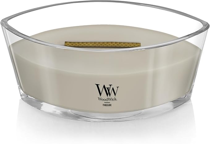 WoodWick Fireside™ Holiday Candle Gifts for Women and Men, 16 oz Ellipse Candle with Crackling Wick