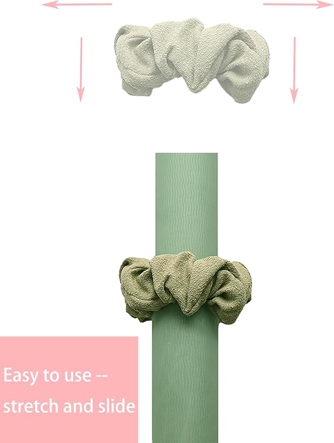 Mirmire Yoga Mat Scrunchie - Holds Your Yoga Mat in Style - Durable & Elasticity Fabric - Fits All Standard Yoga Mats (mat not included)