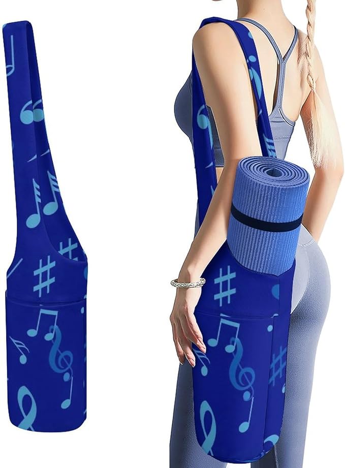 Meaudiwes Large Size Yoga Mat Bag with Long Strap, Yoga Mats Carrier Storage Bag, Exercise Mat Holder Accessories