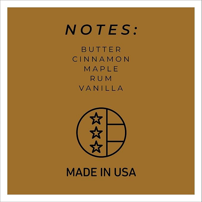 A Cheerful Giver - Butter Maple Mama Scented Glass Jar Candle (22oz) with Lid & True to Life Fragrance Made in USA