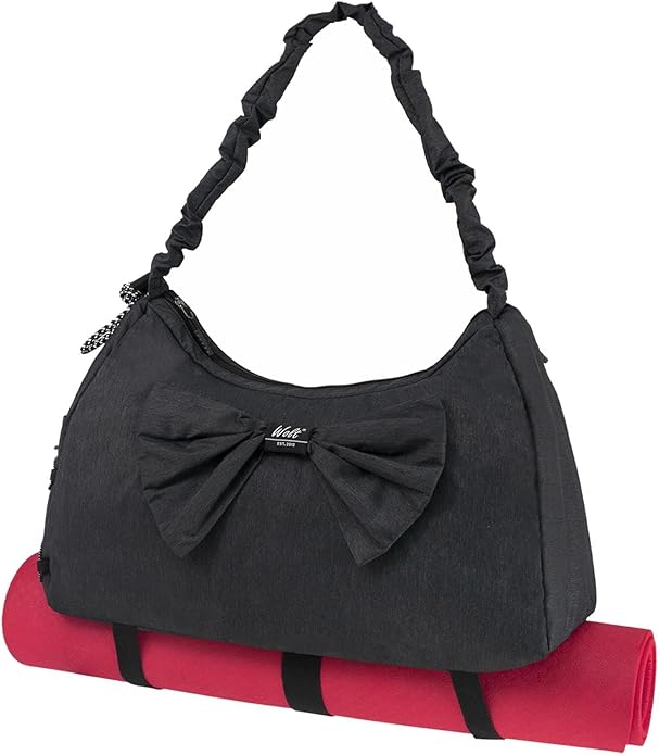 WOLT Gym Bag For Women, Yoga Mat Bag with Shoes Compartment, Wet Pocket and Water Bottle Pocket