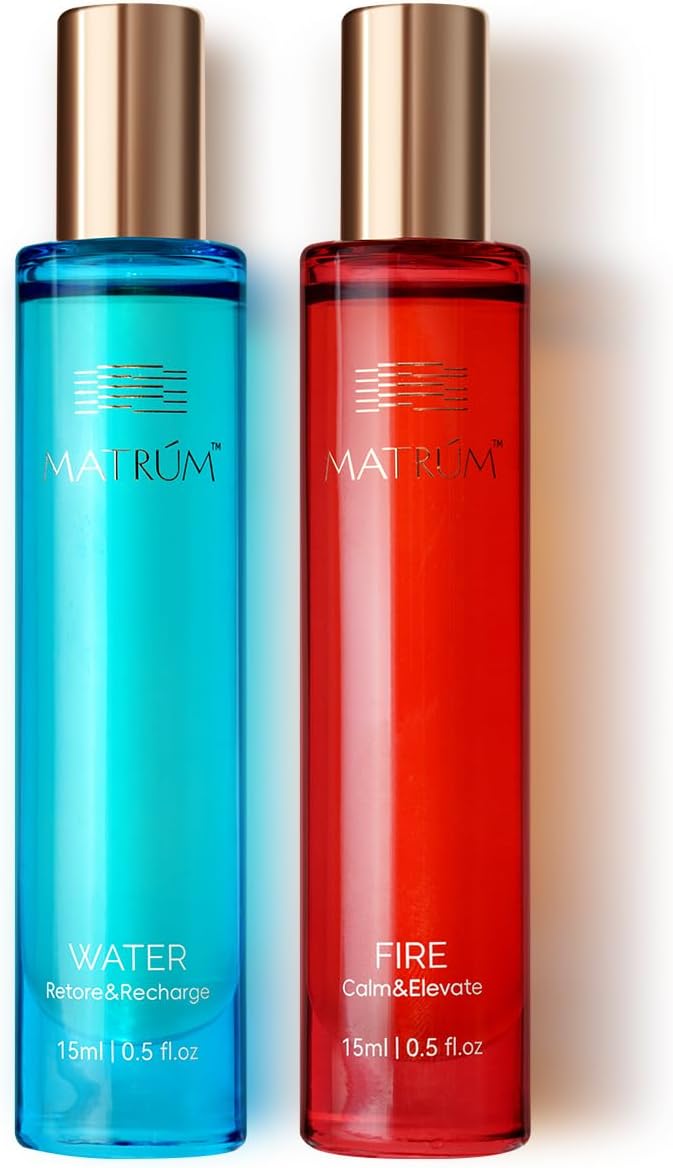MATRUM Relieve Period Cramps Blend Essential Oil Roll On, 100% Pure Arometherapy Roller for Soothe Pain and Restore Strength, Warm Calming & Relaxation, Fire and Water Duo, 1 Fl Oz