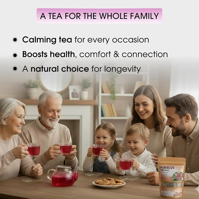 TeaDreamTea Hibiscus Tea Bags | 100 Bleach-Free Tea Bags | Caffeine Free | Dried Hibiscus Flowers | Hibiscus Flower Tea | Dried Flower Tea | Brew Hot or Iced |Herbal Hibiscus Tea