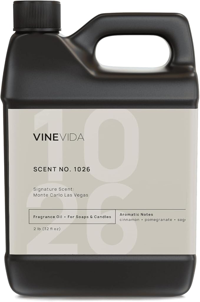 VINEVIDA Scent NO. 1026 Fragrance Oil - 32oz (2lbs) - Inspired by: Monte Carlo Las Vegas Fragrance Oil for Candle Making - Made in USA Candle Scents Scents for Soap Making