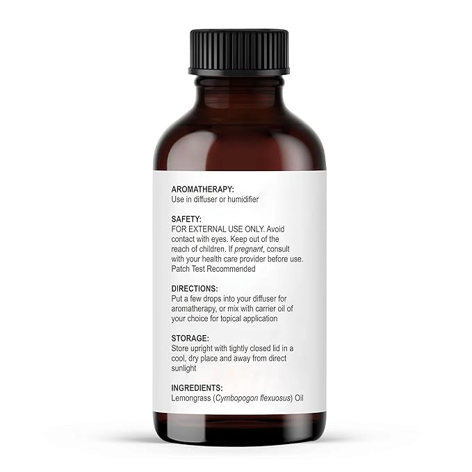 Majestic Pure Essential Oil with Glass Dropper - 100% Pure and Natural - Essential Oils for Diffuser, Aromatherapy, Soap and Candle Making, Lemongrass Essential Oil, Lemongrass Oil, 1 Fl Oz