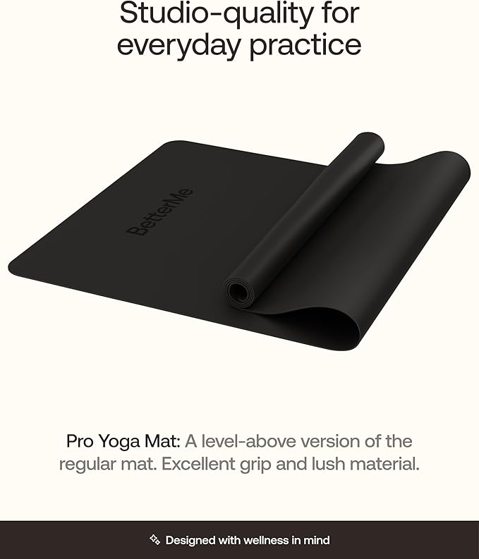 BetterMe Pro Yoga Mat - Non-Slip Yoga Mat for Home Workouts - Lightweight & Thoughtful Quality Exercise & Workout Mat for Yoga, Pilates and Fitness