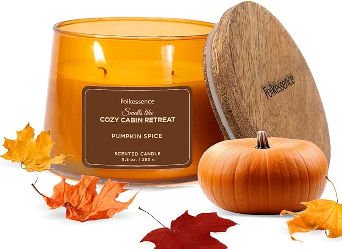 250g. Candles Smells Like Cozy Cabin Retreat - Pumpkin Spice