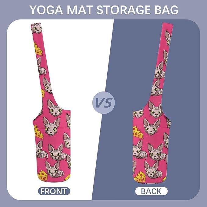 Aiyoolee Yoga Mat Bag for Women with Large Pocket, Yoga Gifts Accessories with Adjustable Shoulder Strap for Workout Stuff
